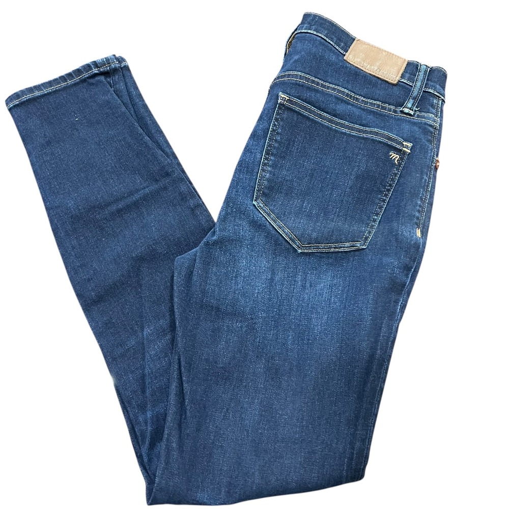 Madewell‎ 9" Mid-Rise Skinny Jeans Women's Size 28 Dark Wash Blue Denim A6